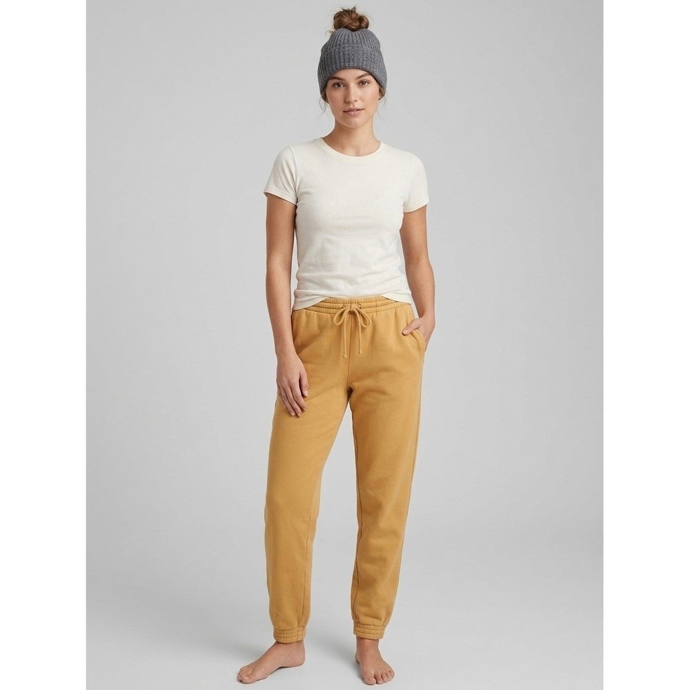 Aerie Mustard Yellow High Waisted Fleece Jogger Sweatpants XL Regular